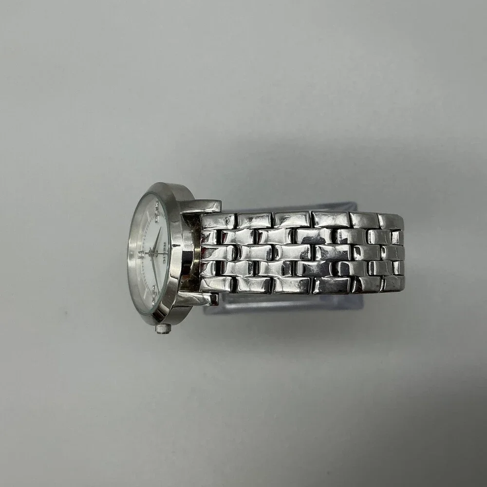Relic ZR34043 Womens Watch 32mm Silver Tone Stainless Crystals New Battery 6.75